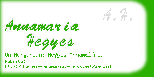 annamaria hegyes business card